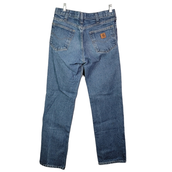 Carhartt Relaxed Fit Vintage Y2K Workwear Medium Wash Denim Jeans 32x34 - Picture 5 of 12